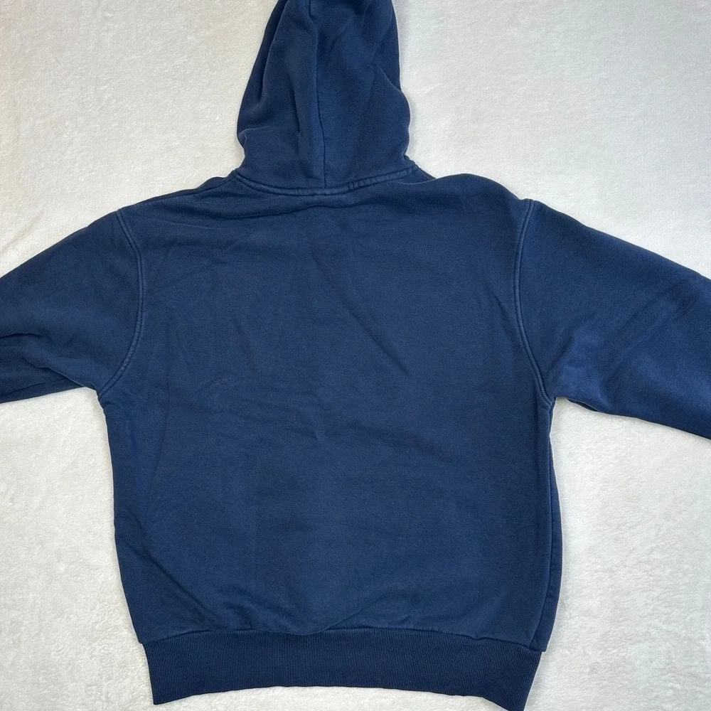 Adidas Mark Gonzales Shmoo Trefoil Hoodie Mens Small Navy Blue Yellow Pullover‎